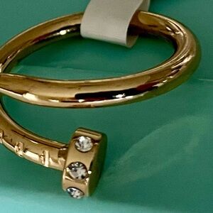 Park Lane "Crest" Gold Ring with Crystals